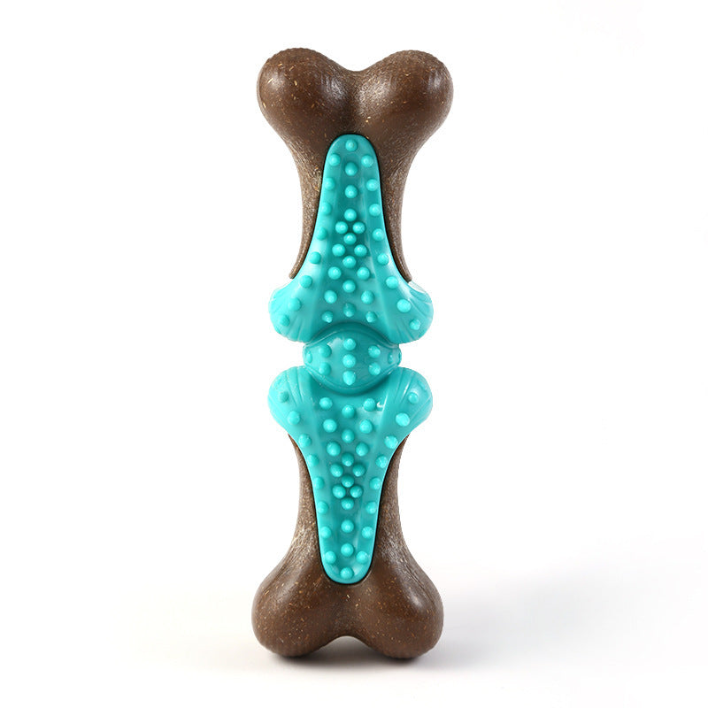 HKM-586515 Durable Rubber Bone Dog Toy for Large Aggressive Chewers, Teething Aid with Dental Health Benefits
