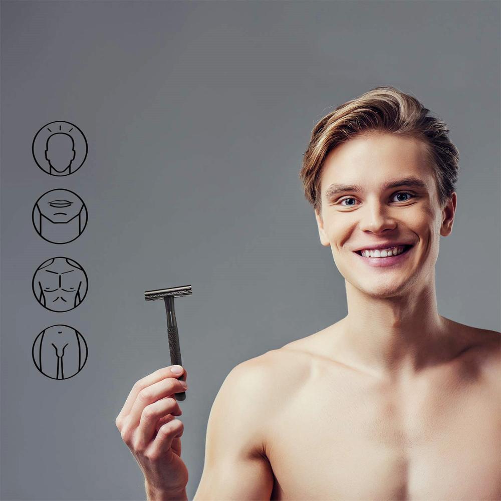 HKM-527443 Vintage Manual Metal Razor for Men - Classic Shaving Experience
