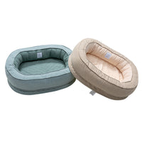 HKM-004243 Warm and Waterproof Pet Kennel Mat - Comfortable Cloth Design in Lake Blue, Available in M and L Sizes