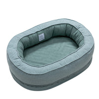 HKM-004243 Warm and Waterproof Pet Kennel Mat - Comfortable Cloth Design in Lake Blue, Available in M and L Sizes