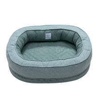 HKM-004243 Warm and Waterproof Pet Kennel Mat - Comfortable Cloth Design in Lake Blue, Available in M and L Sizes