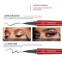 HKM-340051 Black Waterproof Liquid Eyeliner - Smudge-Proof and Long-Lasting Makeup Solution
