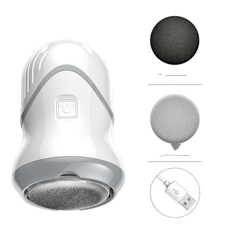 HKM-379923 Portable Wireless Electric Foot Grinder with Coarse and Fine Sand Grinding Heads, 50-Minute Battery Life