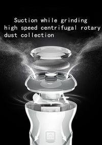 HKM-379923 Portable Wireless Electric Foot Grinder with Coarse and Fine Sand Grinding Heads, 50-Minute Battery Life