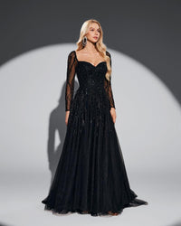 HKM-463699 Elegant Black Women's Evening Dress EZ25058 for Special Occasions