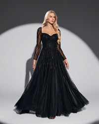 HKM-463699 Elegant Black Women's Evening Dress EZ25058 for Special Occasions