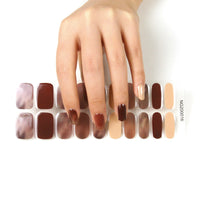 HKM-870355 Korean Semi Cured Nail Stickers for Easy Application with Nail Polish Glue