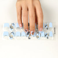 HKM-870355 Korean Semi Cured Nail Stickers for Easy Application with Nail Polish Glue