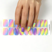 HKM-870355 Korean Semi Cured Nail Stickers for Easy Application with Nail Polish Glue