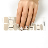 HKM-870355 Korean Semi Cured Nail Stickers for Easy Application with Nail Polish Glue