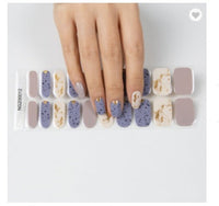 HKM-870355 Korean Semi Cured Nail Stickers for Easy Application with Nail Polish Glue