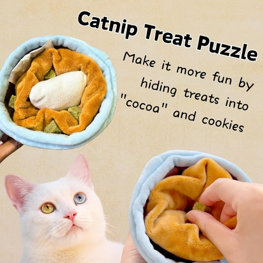 HKM-107667 Interactive Catnip Puzzle Toys with Crinkle Sounds for Indoor Cats