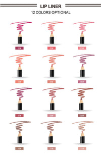 HKM-924435 Matte Lip Liner in 12 Versatile Shades for All Skin Types