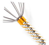 HKM-491219 Octopus Head Massager with Wooden Handle and Stainless Steel Claws for Scalp Relaxation and Blood Circulation