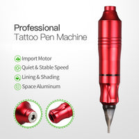 HKM-064659 Mini Tattoo Pen Set with Power Supply, Needles, and Accessories in Multiple Colors