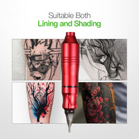 HKM-064659 Mini Tattoo Pen Set with Power Supply, Needles, and Accessories in Multiple Colors
