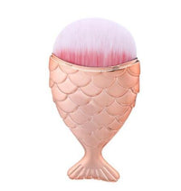 HKM-697043 Diamond Fish Makeup Brush Set for Flawless Foundation, Eyeshadow, and Blush Application - 10 Brushes Included
