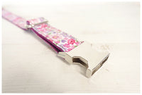HKM-356499 Purple Flower Pattern Durable Dog Collar - Available in Multiple Sizes