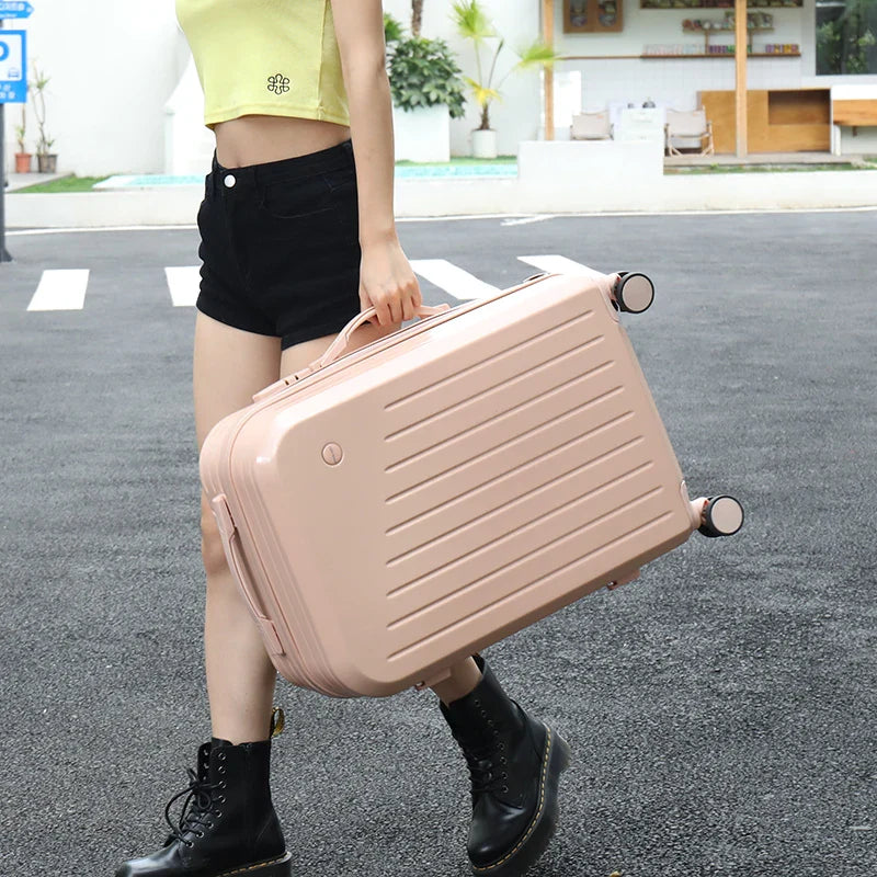 KTX-523475 Expandable 4-Piece Trolley Luggage Set - 20", 24", 28" Suitcases with Wheels and Matching Bag