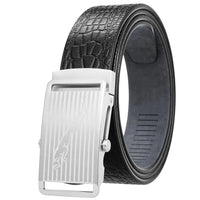 HKM-668371 Leather 3.5CM Belt with Steel Buckle - Model LY36-61518-8