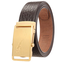 HKM-668371 Leather 3.5CM Belt with Steel Buckle - Model LY36-61518-8