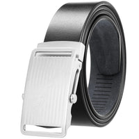 HKM-668371 Leather 3.5CM Belt with Steel Buckle - Model LY36-61518-8