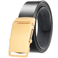 HKM-668371 Leather 3.5CM Belt with Steel Buckle - Model LY36-61518-8