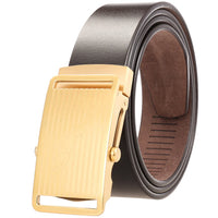 HKM-668371 Leather 3.5CM Belt with Steel Buckle - Model LY36-61518-8