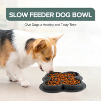 HKM-466963 Silicone Nonslip Pet Licking Mat for Dogs and Cats - Slow Feed Dispensing Placemat