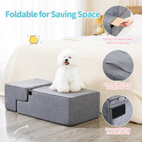 HKM-201171 Non-Slip Foam Pet Steps for Easy Access to Beds and Sofas - 3, 4, or 5-Step Options Available