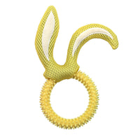 HKM-286995 Interactive Bunny Ears Dog Toy - Durable TPR Bite Toy in Pink, Pink Blue, and Pink Yellow