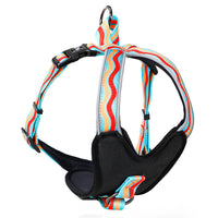 HKM-174867 Adjustable Pet Chest Strap in Blue, Red, or Wave - Sizes S to L for Dogs 5-35kg