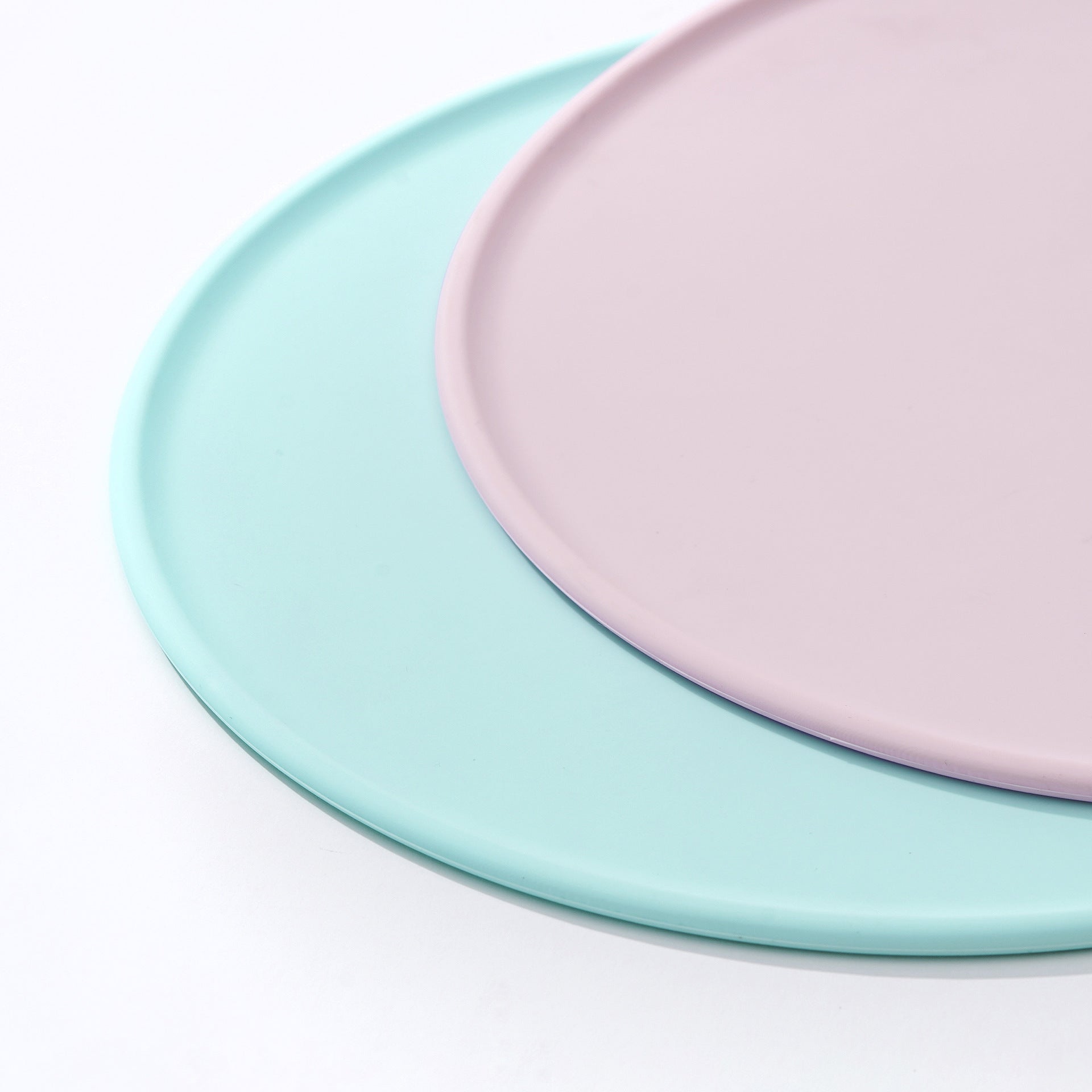 HKM-389395 Eco-Friendly Silicone Anti-Spill Placemat in Green - Non-Toxic and Slip-Resistant