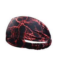 HKM-133907 Printed Bouquet Elastic Sports Headband for Yoga and Fitness