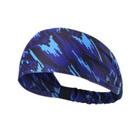 HKM-133907 Printed Bouquet Elastic Sports Headband for Yoga and Fitness