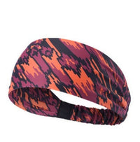HKM-133907 Printed Bouquet Elastic Sports Headband for Yoga and Fitness
