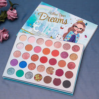 HKM-794195 Sequin Eyeshadow Palette with 35 Bold Colors for Eye Makeup Modification