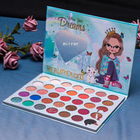 HKM-794195 Sequin Eyeshadow Palette with 35 Bold Colors for Eye Makeup Modification