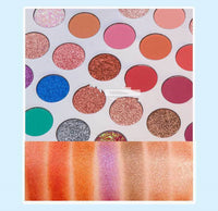 HKM-794195 Sequin Eyeshadow Palette with 35 Bold Colors for Eye Makeup Modification