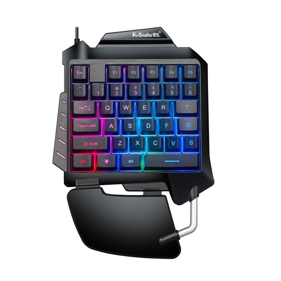 KTX-826579 One-Handed Gaming Keyboard Converter for Mobile Games with Multimedia and Shortcut Keys