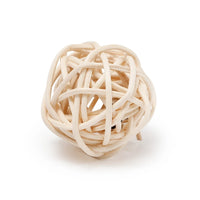 HKM-531347 Cat Rattan Ball Toy Set with Faux Feather and Bell - Interactive Play Balls for Kittens and Cats