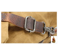 HKM-107027 Men's Wax Canvas Crossbody Messenger Chest Bag - High Capacity Design