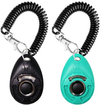 HKM-777363 Drop-Shaped Training Clicker with Keyring, Spring Cord, and Keychain for Effective Pet Training