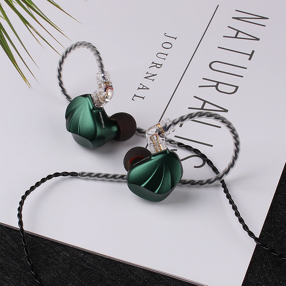 KTX-736531 Hybrid Metal In-Ear Earphones with 1DD+6BA Drivers, 3.5mm Plug, Optional Mic, 1.25m Cable