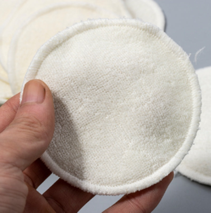 HKM-095699 Eco-Friendly Bamboo Fiber Cleansing Cotton Pads - Reusable & Soft for Gentle Skin Care