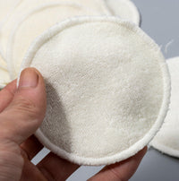 HKM-095699 Eco-Friendly Bamboo Fiber Cleansing Cotton Pads - Reusable & Soft for Gentle Skin Care
