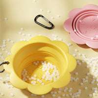 HKM-169747 Collapsible Silicone Dog Bowl for Travel – Foldable Pet Feeding Dish with Carabiner, BPA Free, Ideal for Small to Medium Pets