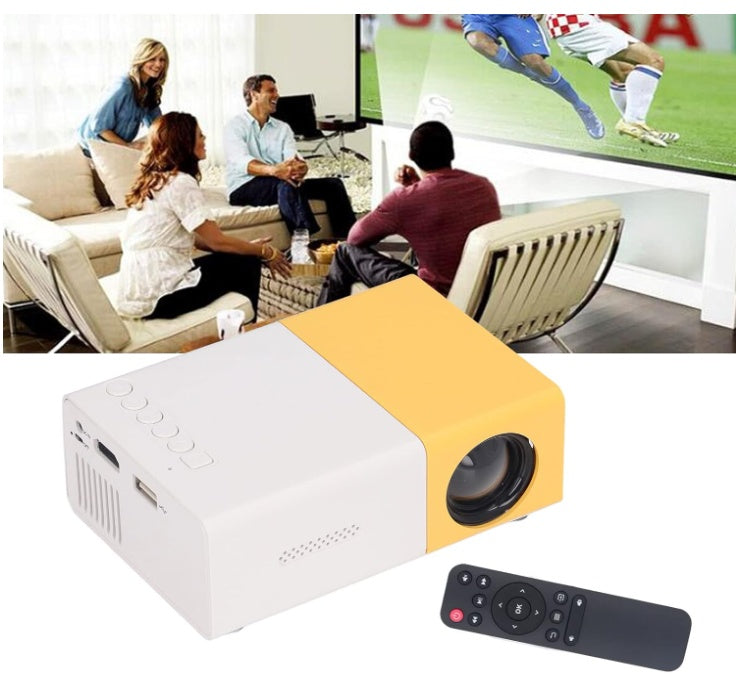 KTX-146515 Compact Mini Projector YG-300 for Home Entertainment and Travel with LED Light Source and Multiple Inputs