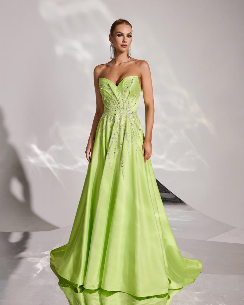 HKM-599379 Elegant Green Evening Dress EZ25176 for Women