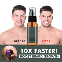 HKM-127315 Beard Growth Spray and Oil Set for Nourishing Facial Hair Care